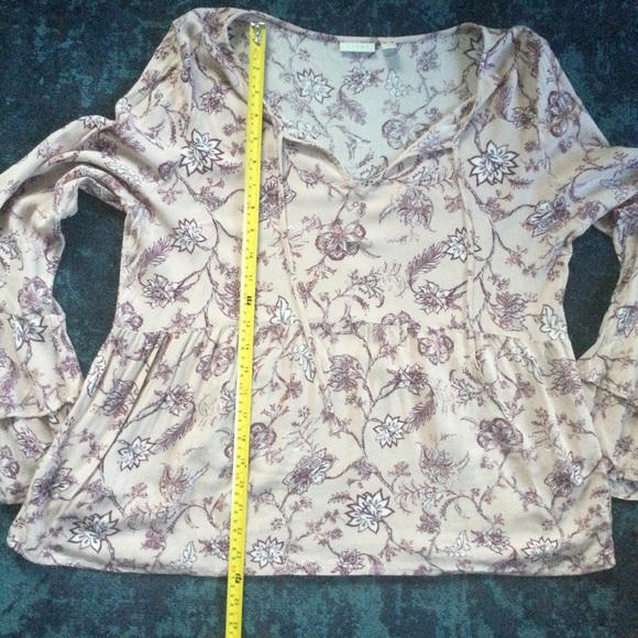 Hinge Blouse M/L Ruffle Flounce Sleeve Pink Baby Doll Romantic - Picture 13 of 16